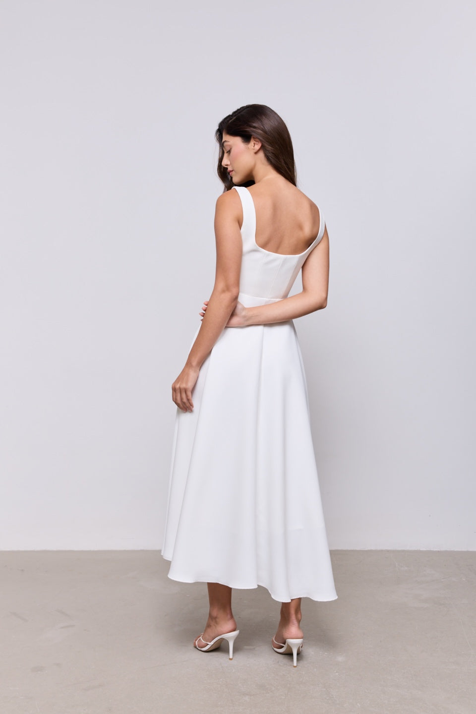 Square Neck Midi Dress