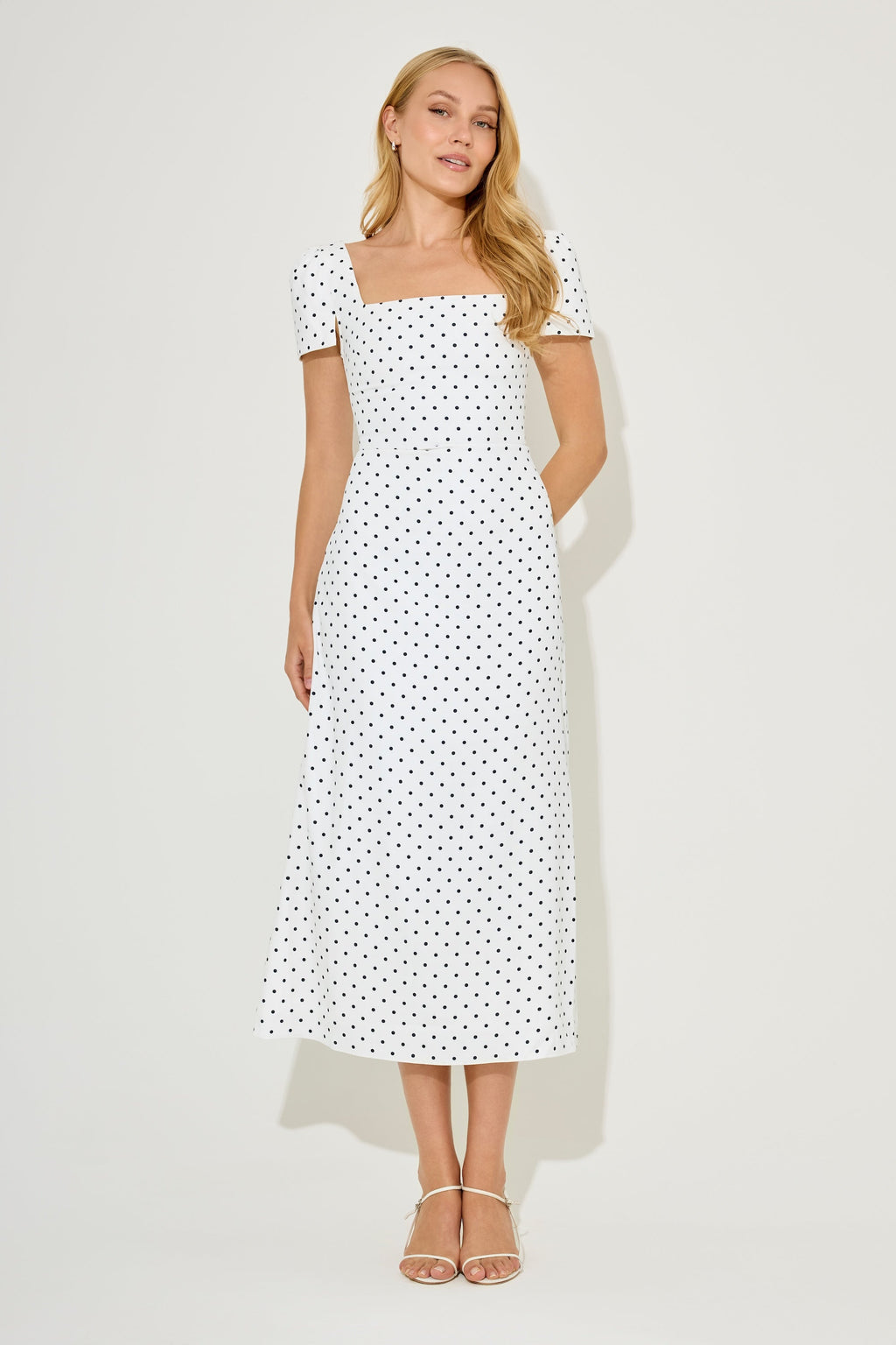 Square Neck Slip Midi Dress