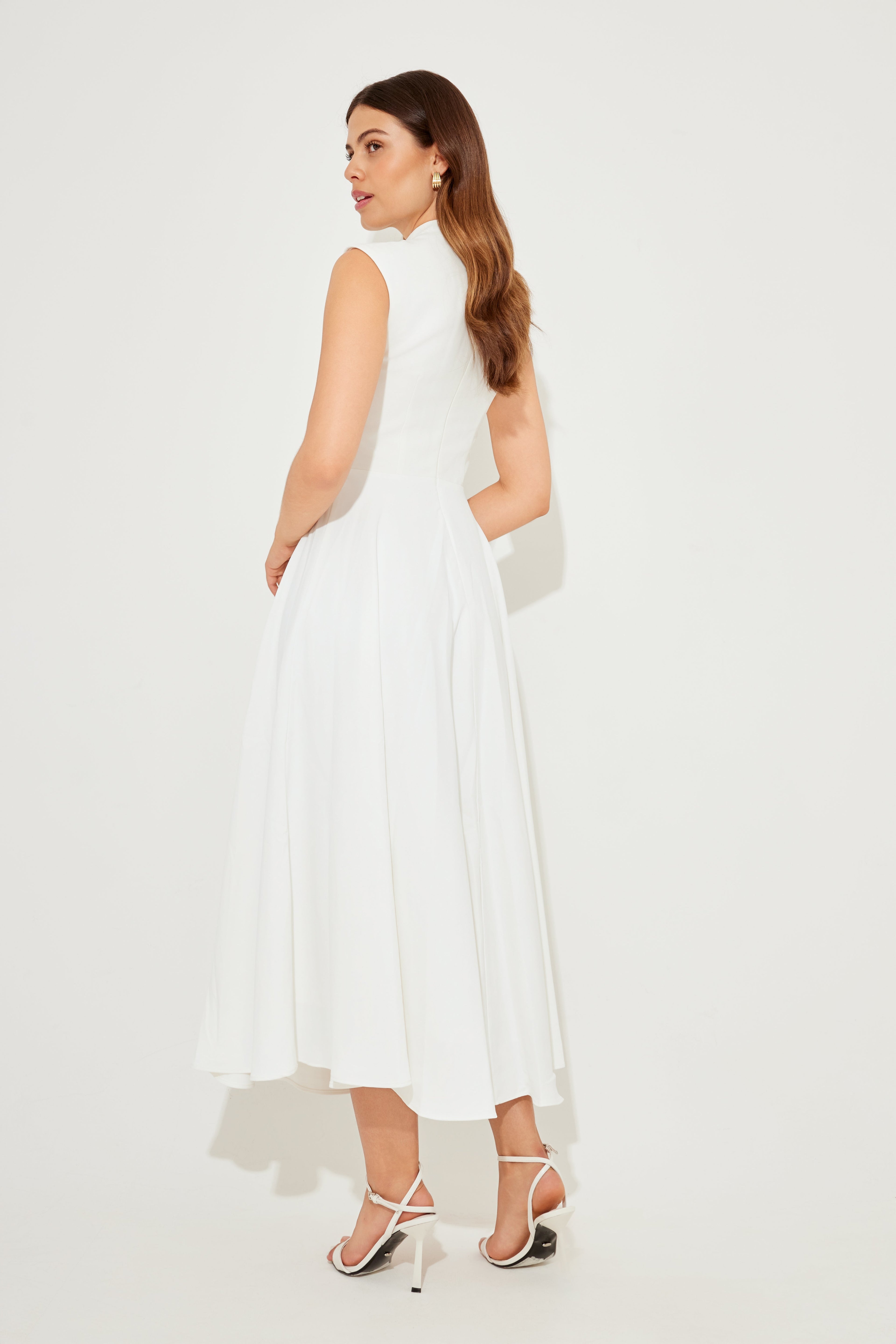 High Waist Midi Dress